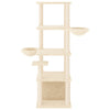 Vidaxl Cat Furniture avec Sisal Scratch Posts 147 cm Crème -Colored