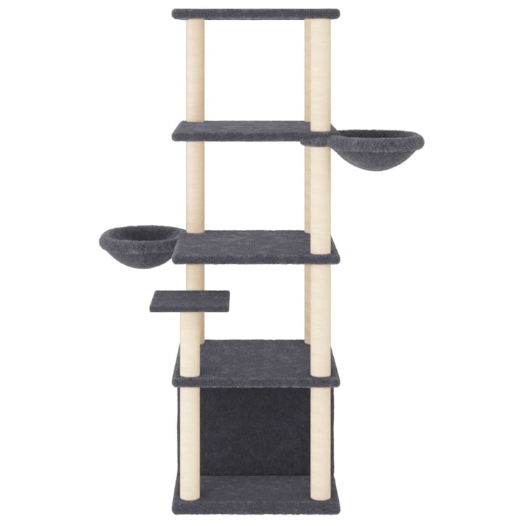 Vidaxl Cat Furniture avec Sisal Scratch Posts 147 cm Gris foncé