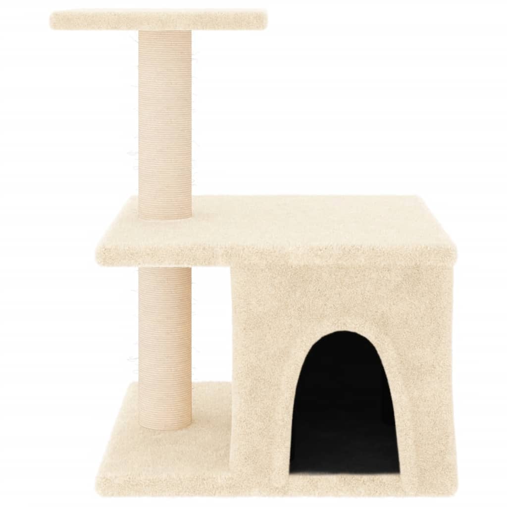 Vidaxl Cat Furniture avec Sisal Scratch Posts 48 cm Crème -Colored