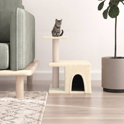 Vidaxl Cat Furniture avec Sisal Scratch Posts 48 cm Crème -Colored