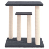 Vidaxl Scratching Post avec plates-formes 50 cm Gris foncé - afbeelding 3