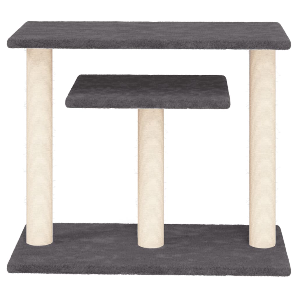 Vidaxl Scratching Post avec plates-formes 62,5 cm Gris foncé