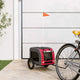 VidaXL remorque vélo pour chien tissu oxford et fer rouge et gris