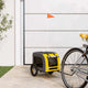 VidaXL remorque vélo pour chien tissu oxford et fer jaune et gris