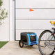VidaXL remorque vélo pour chien tissu oxford et fer bleu et gris