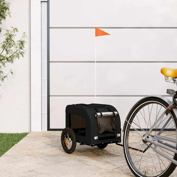 VidaXL remorque vélo pour chien tissu oxford et fer noir