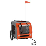 Vidaxl Dog Bike Trailer Oxford Fabric et Iron Orange and Gray - afbeelding 3