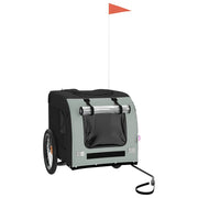 Vidaxl Dog Bike Trailer Oxford Fabric et Fer Grey and Black - afbeelding 2
