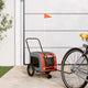 Vidaxxl remorque à vélo pour animaux orange et gris 125 x 53 x 54 cm