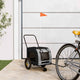 Vidaxxl remorque à vélo pour animaux gris et noir 125 x 53 x 54 cm