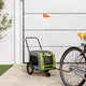 Vidaxxl remorque à vélo pour animaux de compagnie vert et rouge 124,5 x 63,5 x 53 cm
