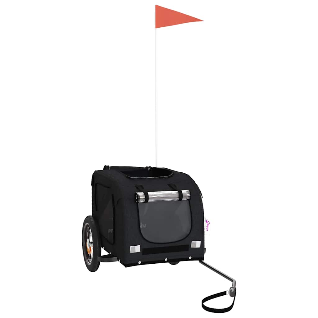 Vidaxl Dog Bike Trailer Oxford Fabric et Iron Black