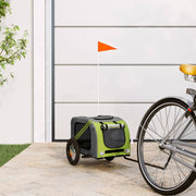Vidaxl Dog Bike Trailer Oxford Fabric et Green et gris - afbeelding 1