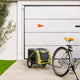 VidaXL remorque vélo pour chien tissu oxford et fer vert et gris