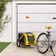 Vidaxl Dog Bike Trailer Oxford Fabric et Fon Jaune et Gray
