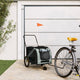 Vidaxl Dog Bike Trailer Oxford Fabric et Fer Grey and Black