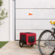 Vidaxl Dog Bike Trailer Oxford Fabric et Fer Rouge et noir
