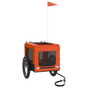 Vidaxl Dog Bike Trailer Oxford Fabric et Iron Orange and Black - afbeelding 2