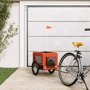 Vidaxl Dog Bike Trailer Oxford Fabric et Iron Orange and Black - afbeelding 1