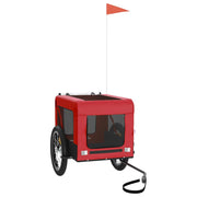 Vidaxl Dog Bike Trailer Oxford Fabric et Fer Rouge et noir - afbeelding 2