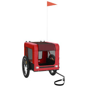 Vidaxl Dog Bike Trailer Oxford Fabric et Fer Rouge et noir - afbeelding 3