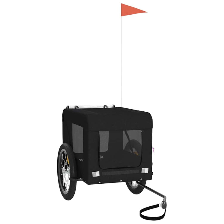 VidaXL remorque vélo pour chien tissu oxford et fer noir