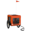 Vidaxl Dog Bike Trailer Oxford Fabric et Iron Orange and Black