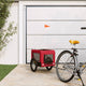 Vidaxl Dog Bike Trailer Oxford Fabric et Fer Rouge et noir