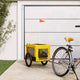 Vidaxl Dog Bike Trailer Oxford Fabric et Fon Jaune et noir