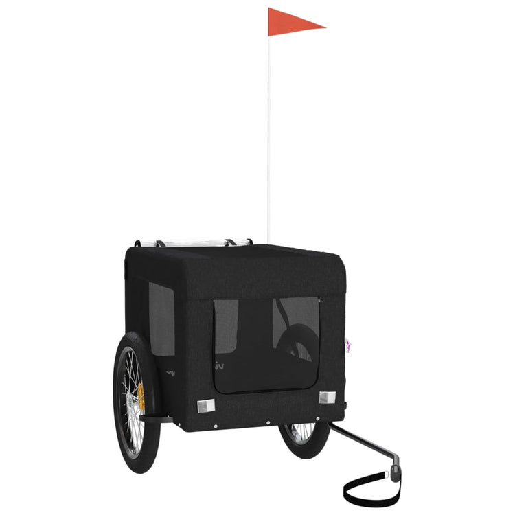 Vidaxl Dog Bike Trailer Oxford Fabric et Iron Black
