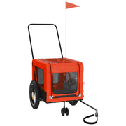 Vidaxl Dog Bike Trailer Oxford Fabric et Iron Orange and Black - afbeelding 3