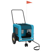 Vidaxl Dog Bike Trailer Oxford Fabric et Fer Bleu et noir - afbeelding 2