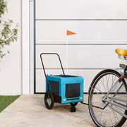Vidaxl Dog Bike Trailer Oxford Fabric et Fer Bleu et noir - afbeelding 1
