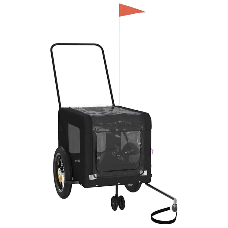 VidaXL remorque vélo pour chien tissu oxford et fer noir