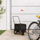 VidaXL remorque vélo pour chien tissu oxford et fer noir