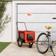 VidaXL remorque vélo pour chien tissu oxford et fer orange et noir