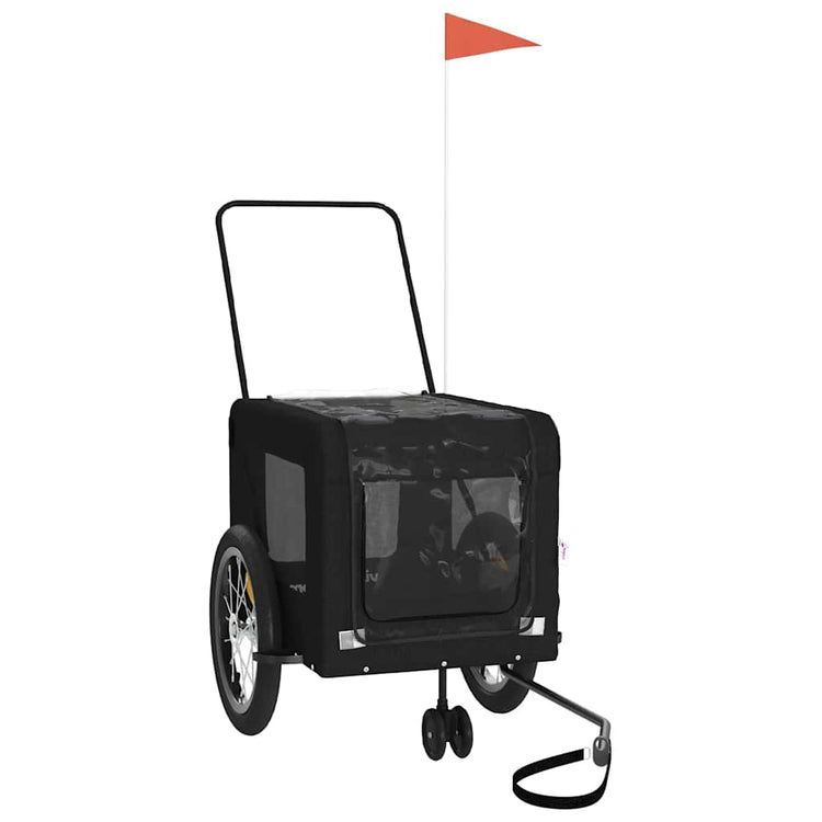 VidaXL remorque vélo pour chien tissu oxford et fer noir