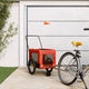Vidaxl Dog Bike Trailer Oxford Fabric et Iron Orange and Black