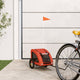 Vidaxl Dog Bike Trailer Oxford Fabric et Iron Orange