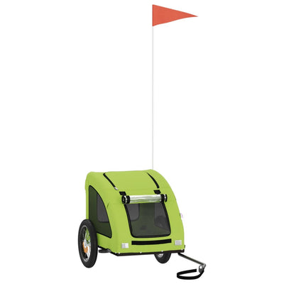 Vidaxl Dog Bike Trailer Oxford Fabric et Green de fer