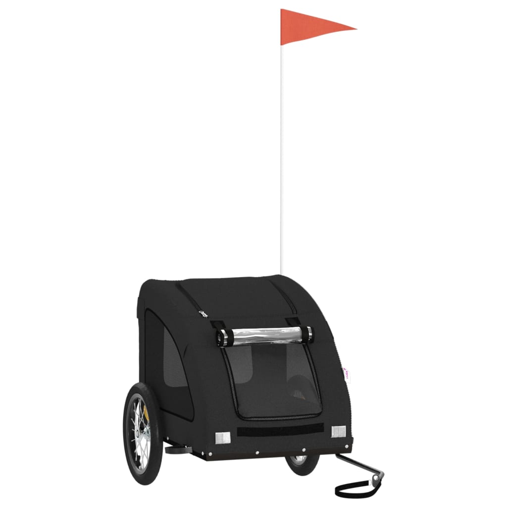 Vidaxl Dog Bike Trailer Oxford Fabric et Iron Black