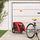 Vidaxl Dog Bike Trailer Oxford Fabric et Rouge en fer