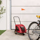 Vidaxl Dog Bike Trailer Oxford Fabric et Rouge en fer