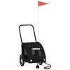 Vidaxl Dog Bike Trailer Oxford Fabric et Iron Black