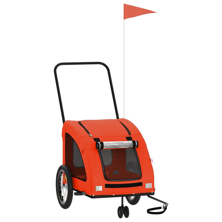 VidaXL remorque vélo pour chien tissu oxford et fer orange
