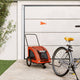 VidaXL remorque vélo pour chien tissu oxford et fer orange
