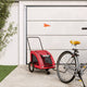 VidaXL remorque vélo pour chien tissu oxford et fer rouge