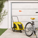 VidaXL remorque vélo pour chien tissu oxford et jaune fer