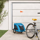VidaXL remorque vélo pour chien tissu oxford et bleu fer