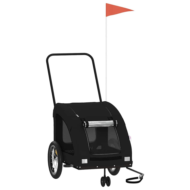 VidaXL remorque vélo pour chien tissu oxford et fer noir